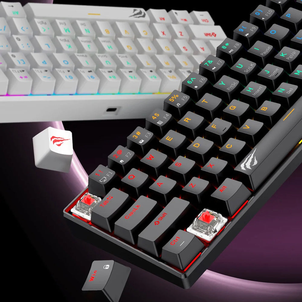HAVIT KB903L Gaming Keyboard, RGB, 1.8m, White