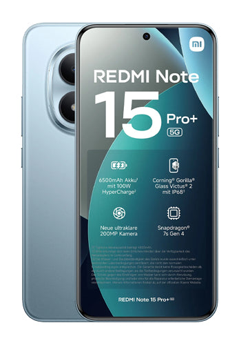 Xiaomi Redmi Note 15 Pro 5G Mobile Phone, 256GB, 8GB, Glacier Blue MZB0M05EU