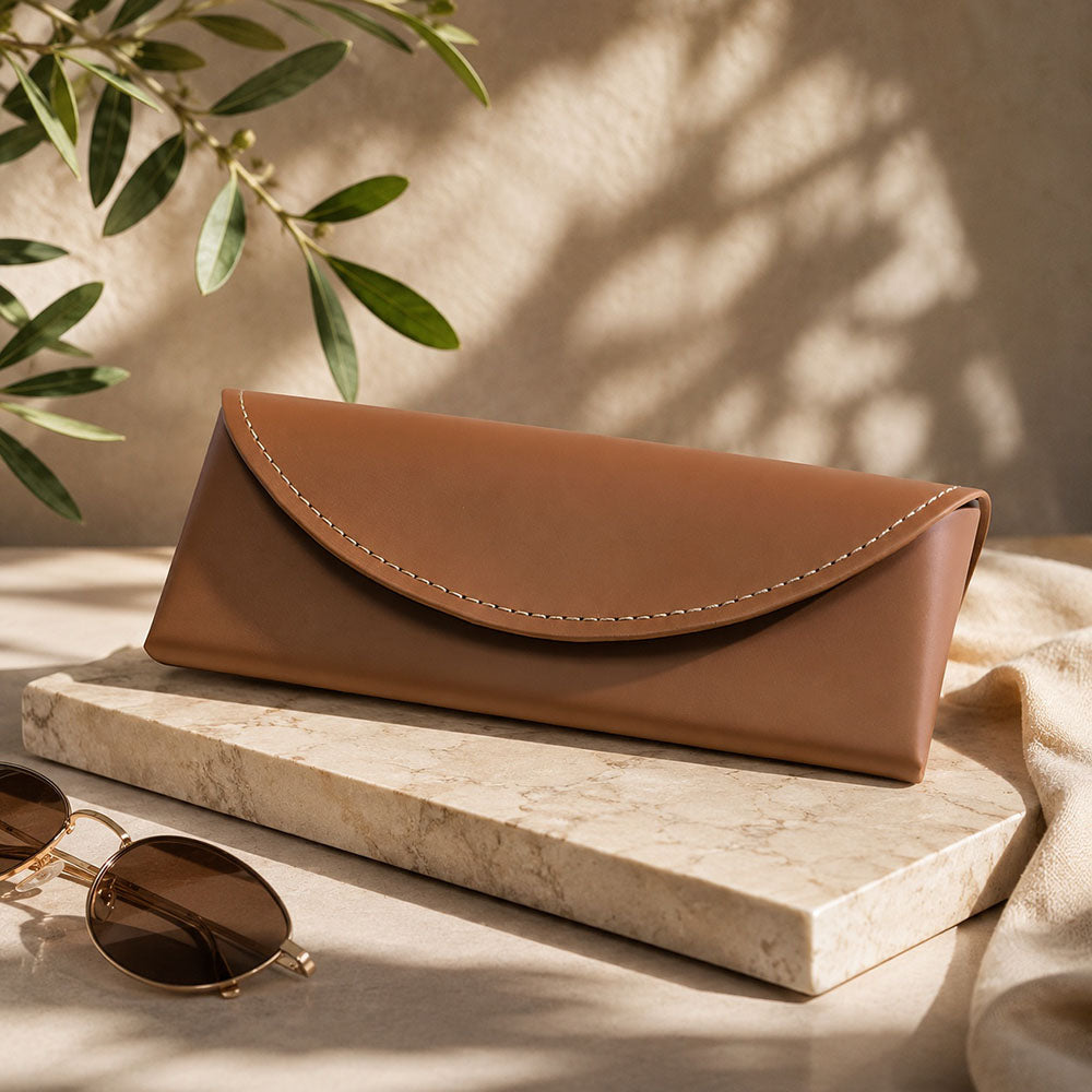 Techsuit ETM3 Glasses Case, 152mm x 66mm x 36mm, Brown