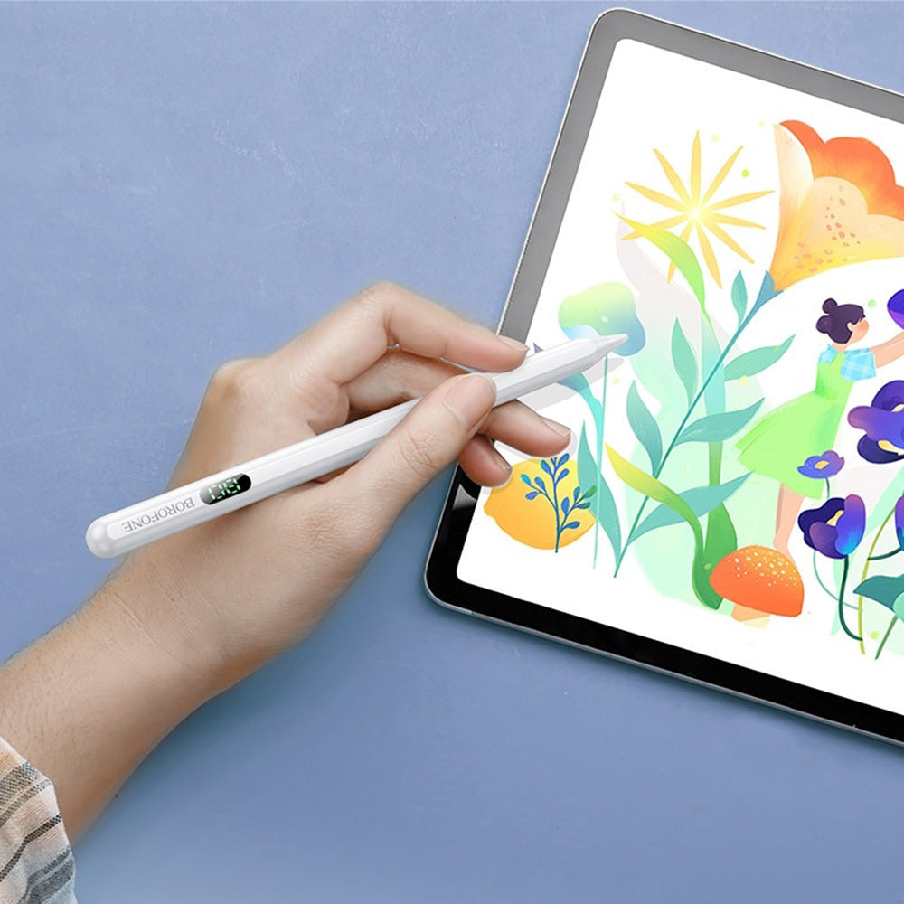 Touch Pen Borofone BG101 for Apple iPad Series, Active Version, White