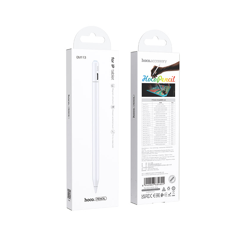 Touch Pen HOCO GM113 for Apple iPad, Active Version, White