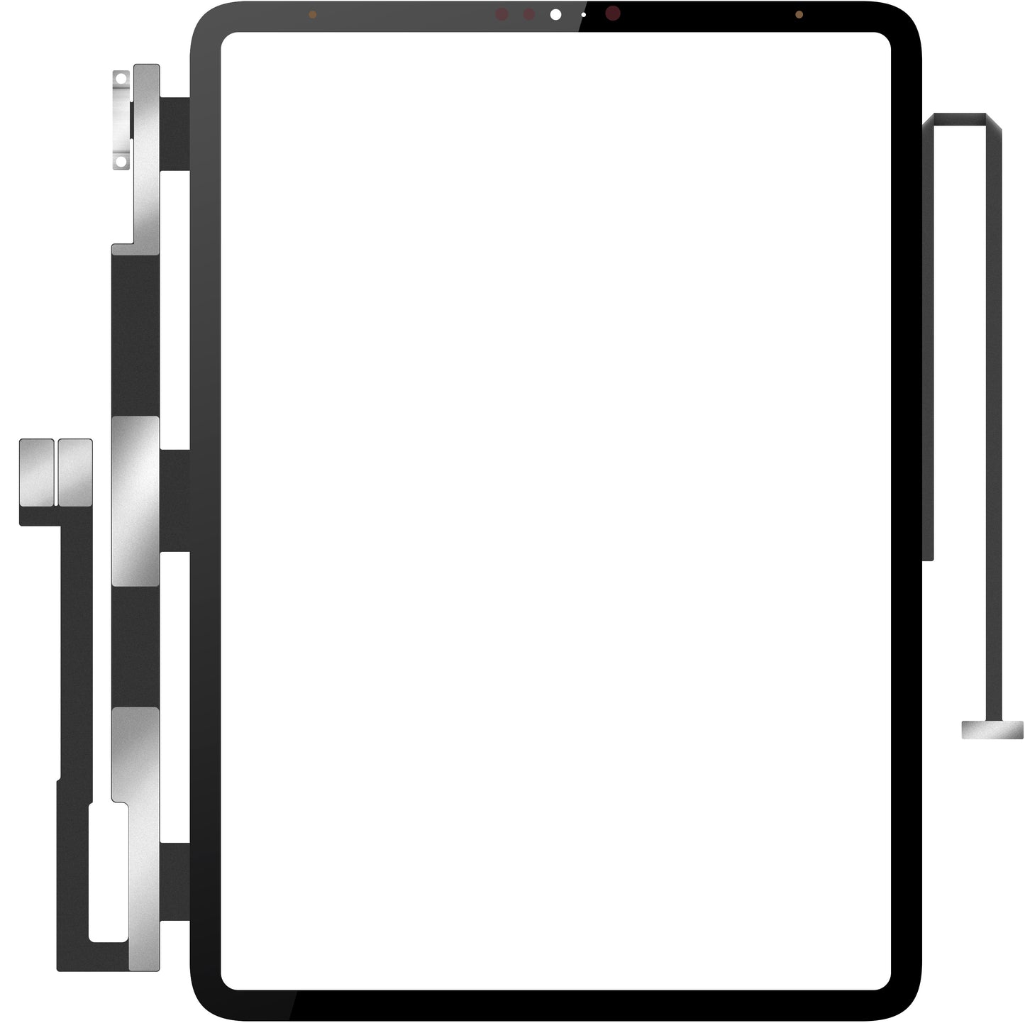 Touchscreen Forward Guard OCA for Apple iPad Pro 12.9 (2018), Black
