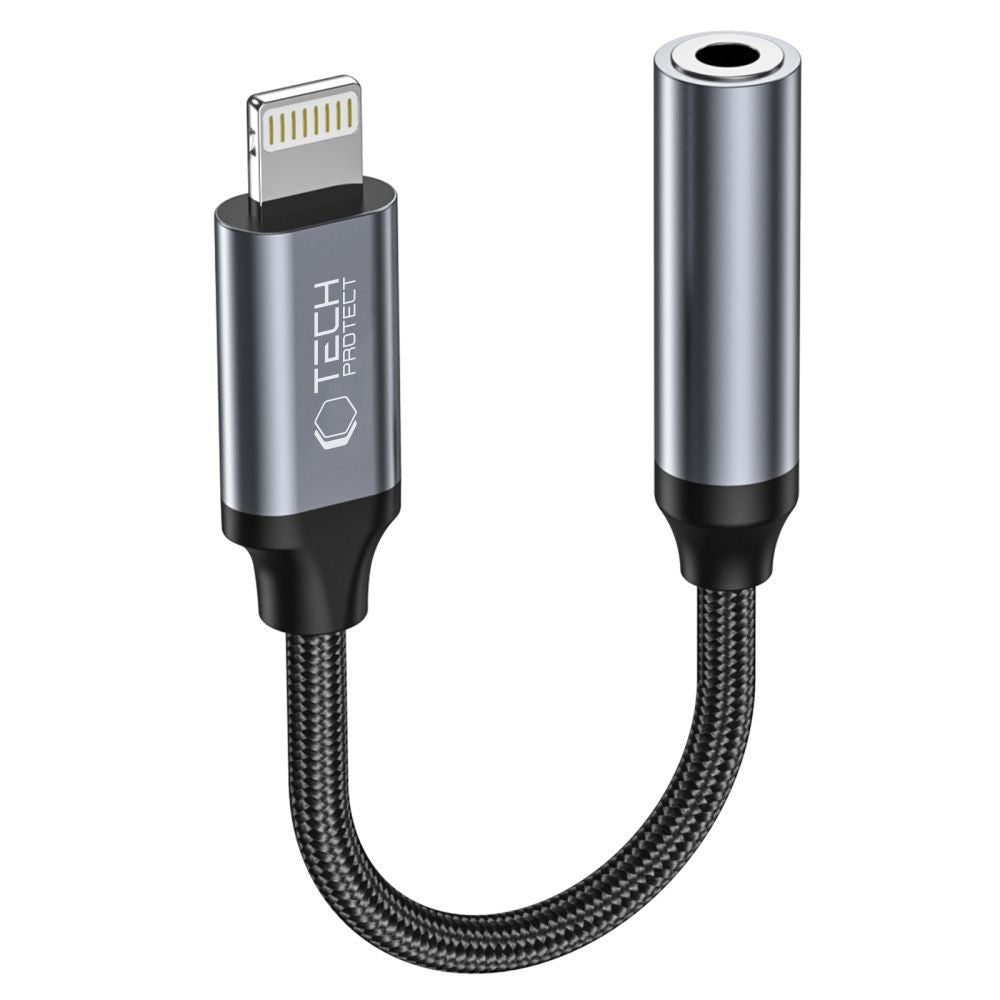 Lightning to 3.5mm Tech-Protect Ultraboost Audio Adapter, Black