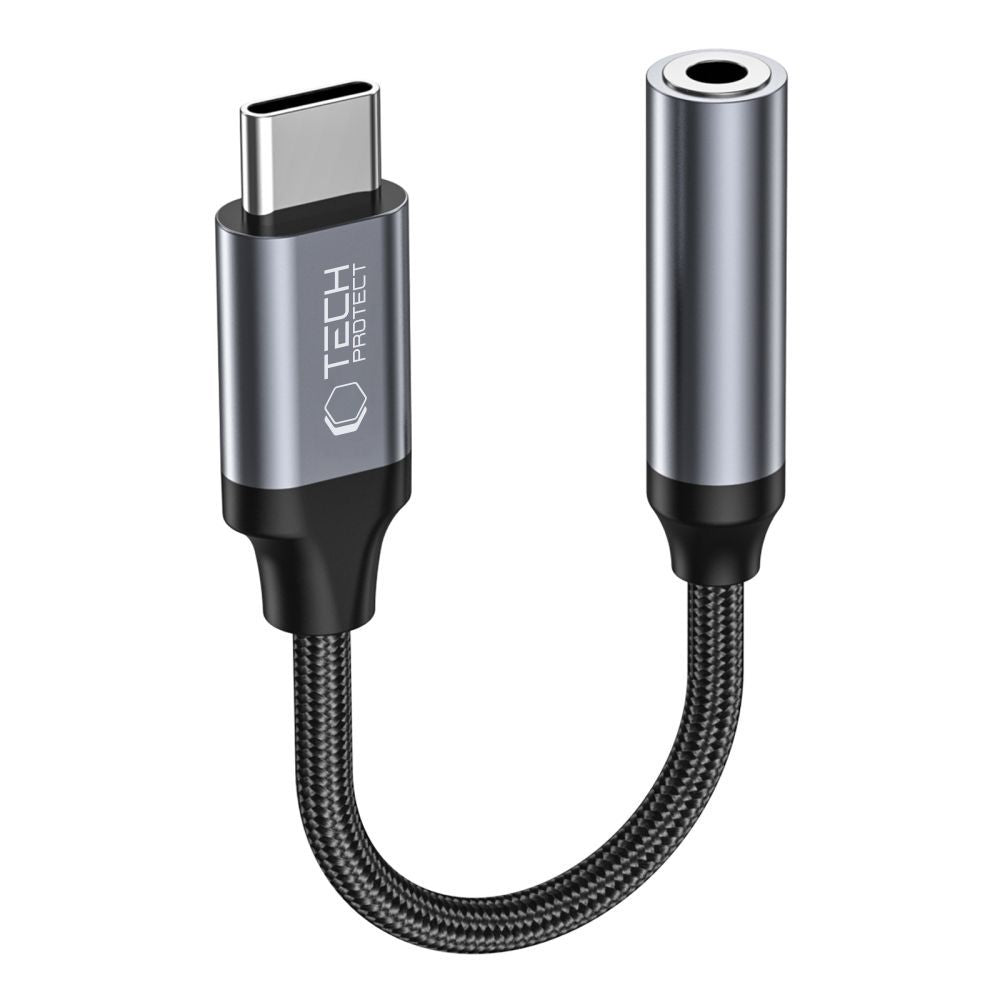 USB-C to 3.5mm Tech-Protect Ultraboost Audio Adapter, Black