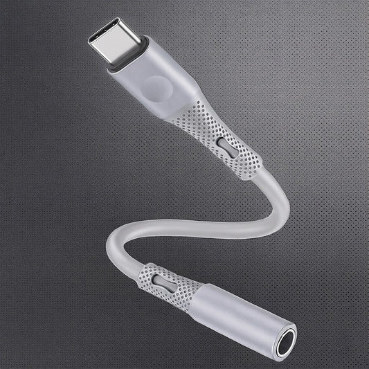 USB-C to 3.5mm Techsuit AC1 SoundFlex Audio Adapter, Gray