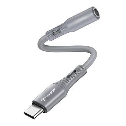 USB-C to 3.5mm Techsuit AC1 SoundFlex Audio Adapter, Gray