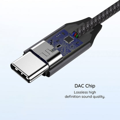 USB-C to 3.5mm Audio Adapter Techsuit AC8 MusicDox, Gray