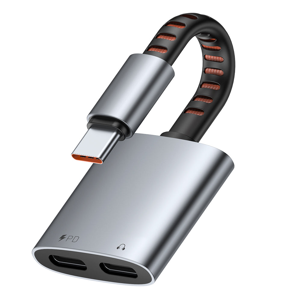 USB-C Audio Adapter - USB-C / USB-C McDodo CA-3370, Gray