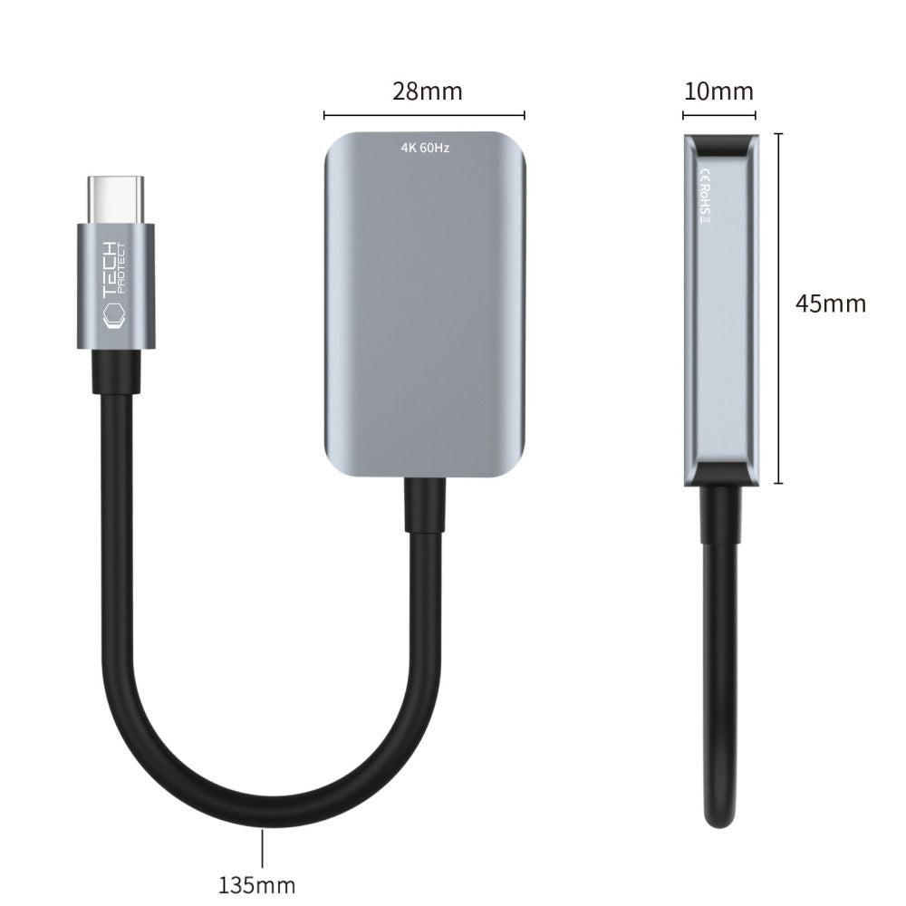 USB-C to HDMI Audio and Video Adapter Tech-Protect Ultraboost, Black
