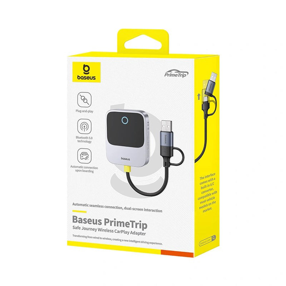 Baseus PrimeTrip Wireless Carplay Adapter for Apple iPhone Series, Resealed C10745100813-00
