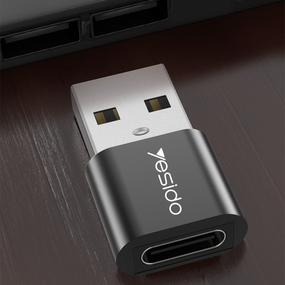 USB-C to USB-A Data and Charging Adapter Yesido GS09, Black