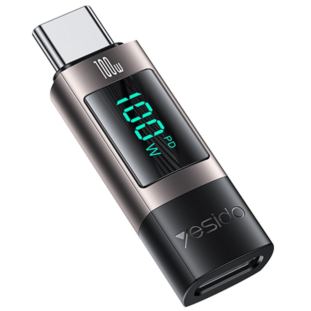 USB-C Data and Charging Adapter - USB-C Yesido GS24 Display, Gray