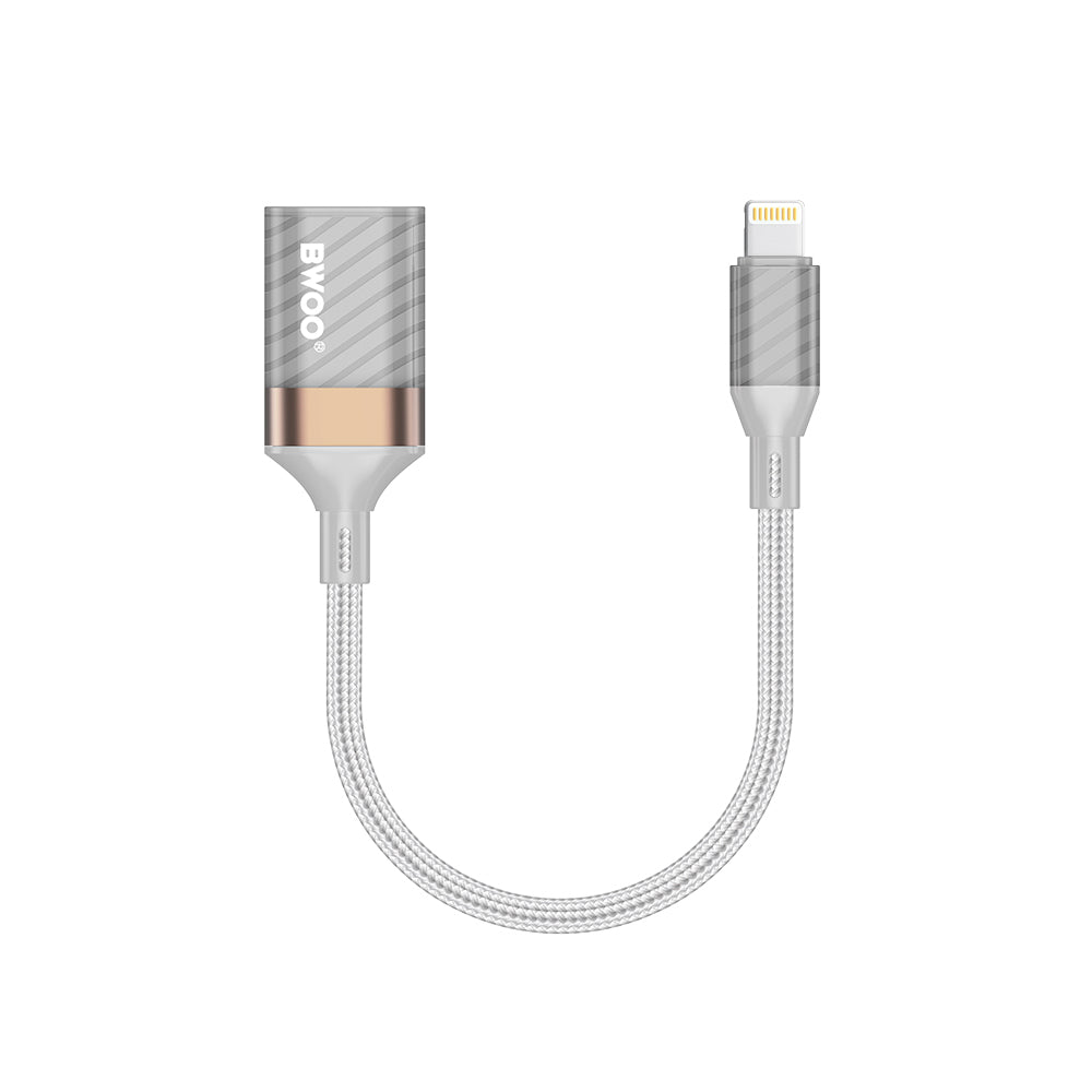 OTG Lightning to USB-A BWOO BZ70 Adapter, Gray