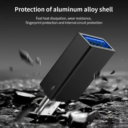 OTG USB-C to USB-A Techsuit A14 AluCoreX Adapter, Black