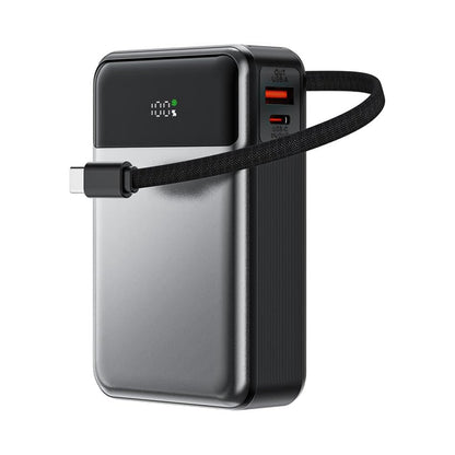 Acefast M21 External Battery, 20000mAh, 65W, QC + PD, 1 x USB-A - 2 x USB-C, Black