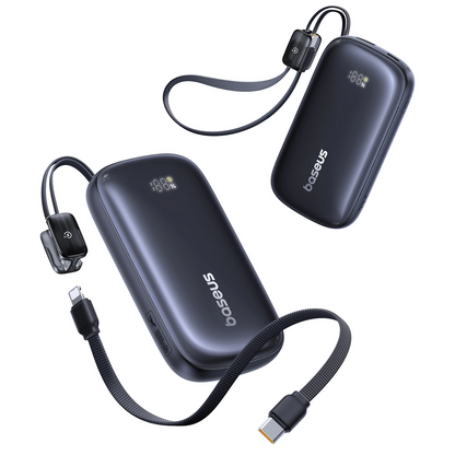 Baseus EnerFill FC21 QPow 3 Ultra External Battery, 10000mAh, 22.5W, QC + PD, 1 x USB-A - 1 x USB-C, Black