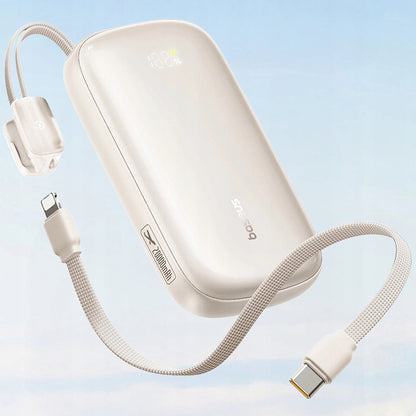 Baseus EnerFill FC21 Qpow 3 Ultra External Battery, 10000mAh, 45W, QC + PD, 1 x USB-A - 1 x USB-C, Beige E0027Q01