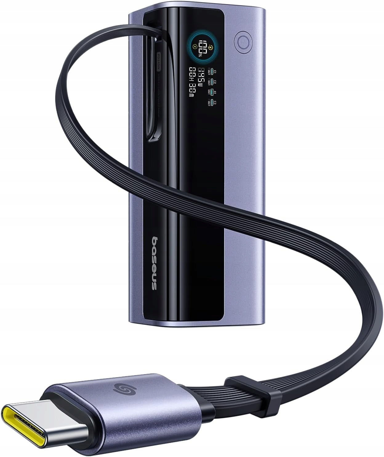 Baseus EnerGeek GR11 External Battery, 20000mAh, 145W, QC + PD, 1 x USB-A - 3 x USB-C, Grey