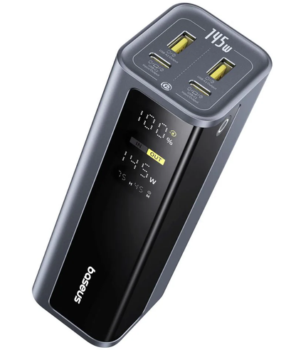 Baseus EnerGeek GP12 External Battery, 20800mAh, 145W, QC + PD, 2 x USB-A - 2 x USB-C, Gray P10082109813-00