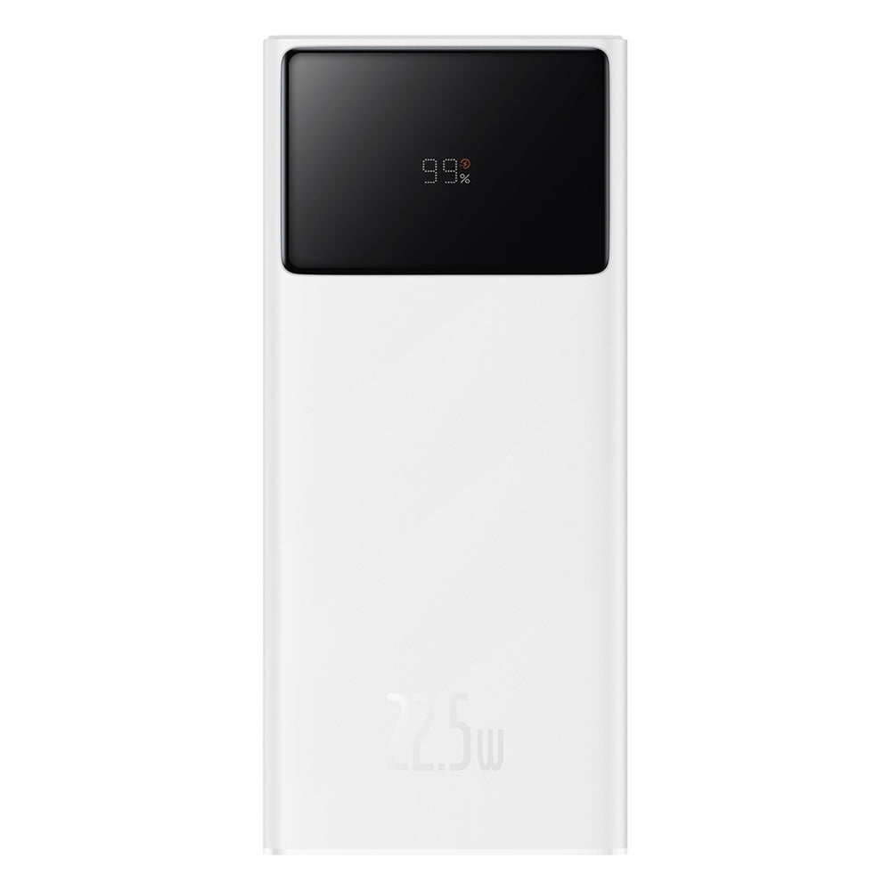 Baseus Star Lord External Battery, 20000mAh, 22.5W, QC + PD, 1 x USB-C - 2 x USB-A, White PPXJ080002