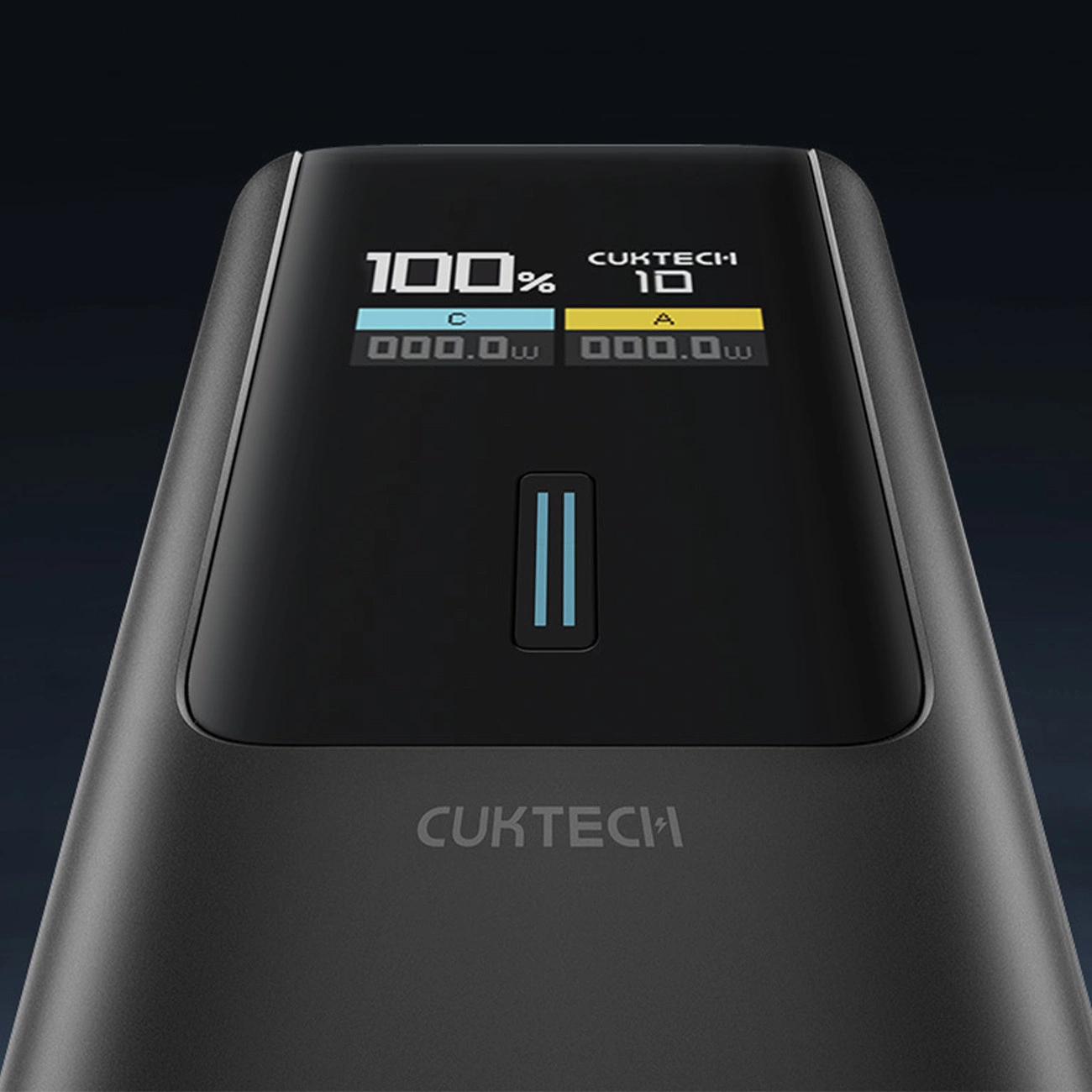 Cuktech External Battery, 10000mAh, 150W, QC + PD, 1 x USB-A - 1 x USB-C, Black CKPB100PGLBL