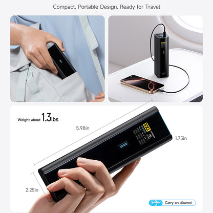 Cuktech PB200U Power Bank, 20000mAh, 210W, QC + PD, 1 x USB-A - 2 x USB-C, White CKPB200UGLGR