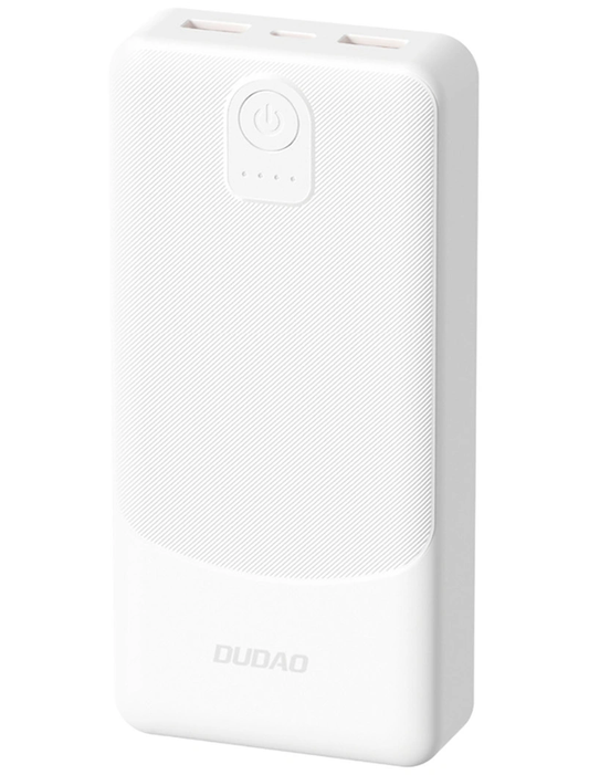 Dudao K10Pro External Battery, 20000mAh, 12W, 2 x USB-A, White