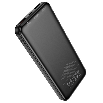 HOCO J136 Power Bank, 10000mAh, 22.5W, QC + PD, 1 x USB-C - 2 x USB-A, Black