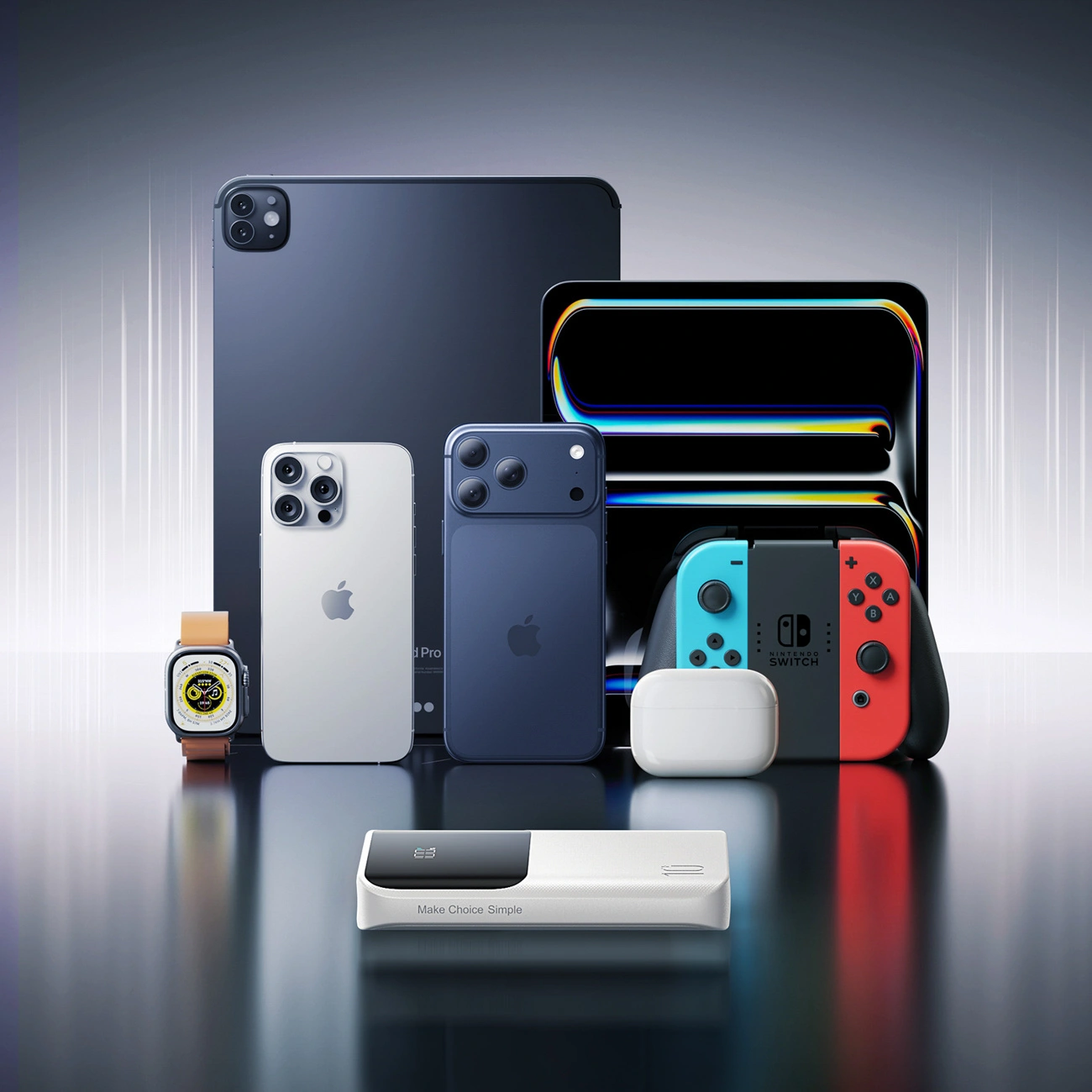 Joyroom JR-QP191 External Battery, 10000mAh, 22.5W, QC + PD, 1 x USB-A - 2 x USB-C, White