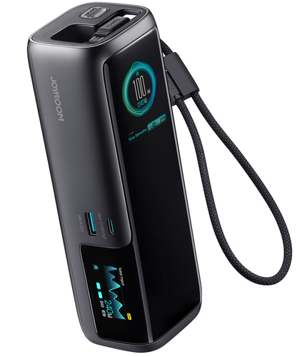 Joyroom PODIX PR70 Power Bank, 25000mAh, 240W, QC + PD, 1 x USB-A - 3 x USB-C, Black
