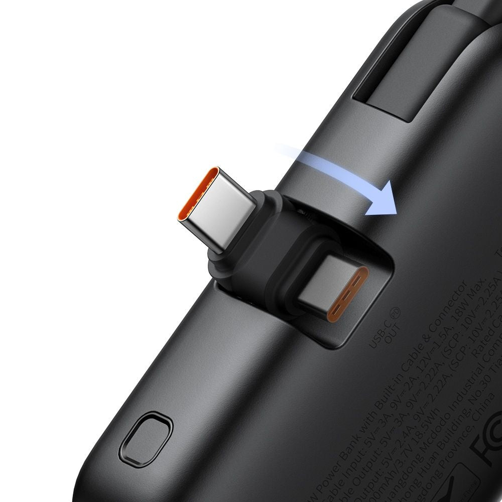 McDodo MC-7760 Freekit External Battery, 5000mAh, 22.5W, PD, 3 x USB-C, Black