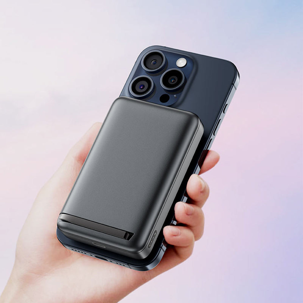 Acefast M11 Wireless External Battery, 10000mAh, 30W, PD + FQI, 1 x QI - 1 x USB-C, Black