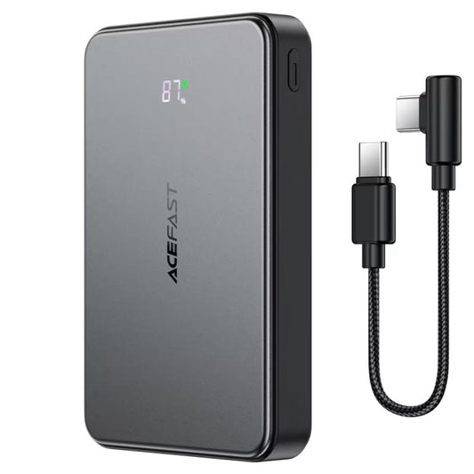 Acefast M31 Wireless External Battery, 10000mAh, 22.5W, QC + PD + FQI, 1 x QI - 1 x USB-A - 2 x USB-C, Black