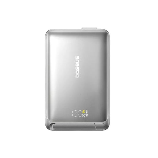 Baseus Nomos Kickstand External Wireless Battery, 10000mAh, 45W, PD + QI, 1 x QI - 1 x USB-C, Black P10078800843-00