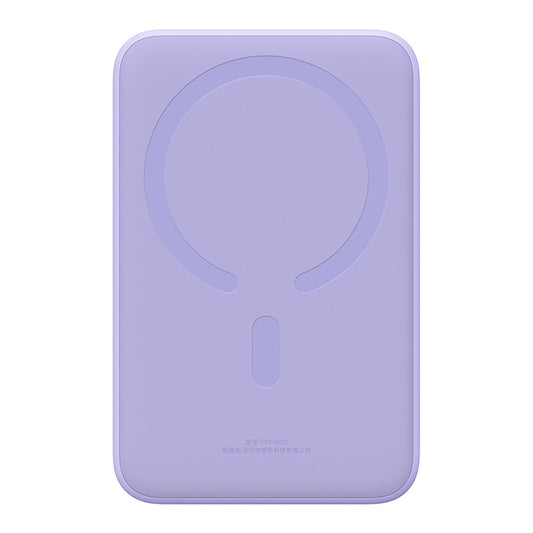 Baseus Magnetic Mini Wireless External Battery, 20000mAh, 20W, PD + FQI, 1 x QI - 1 x USB-C, Purple PPCX150005