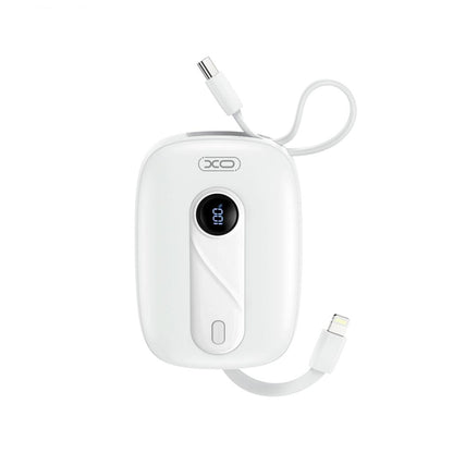 XO Design PR246 External Battery, 10000mAh, 22.5W, PD, 1 x Lightning - 2 x USB-C, White