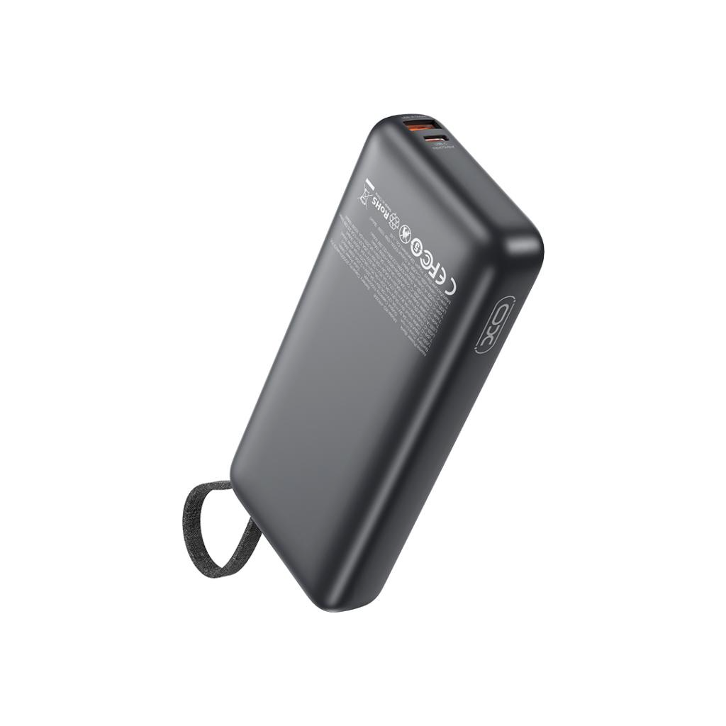 XO Design PR268 External Battery, 20000mAh, 130W, QC + PD, 1 x USB-A - 2 x USB-C, Gray