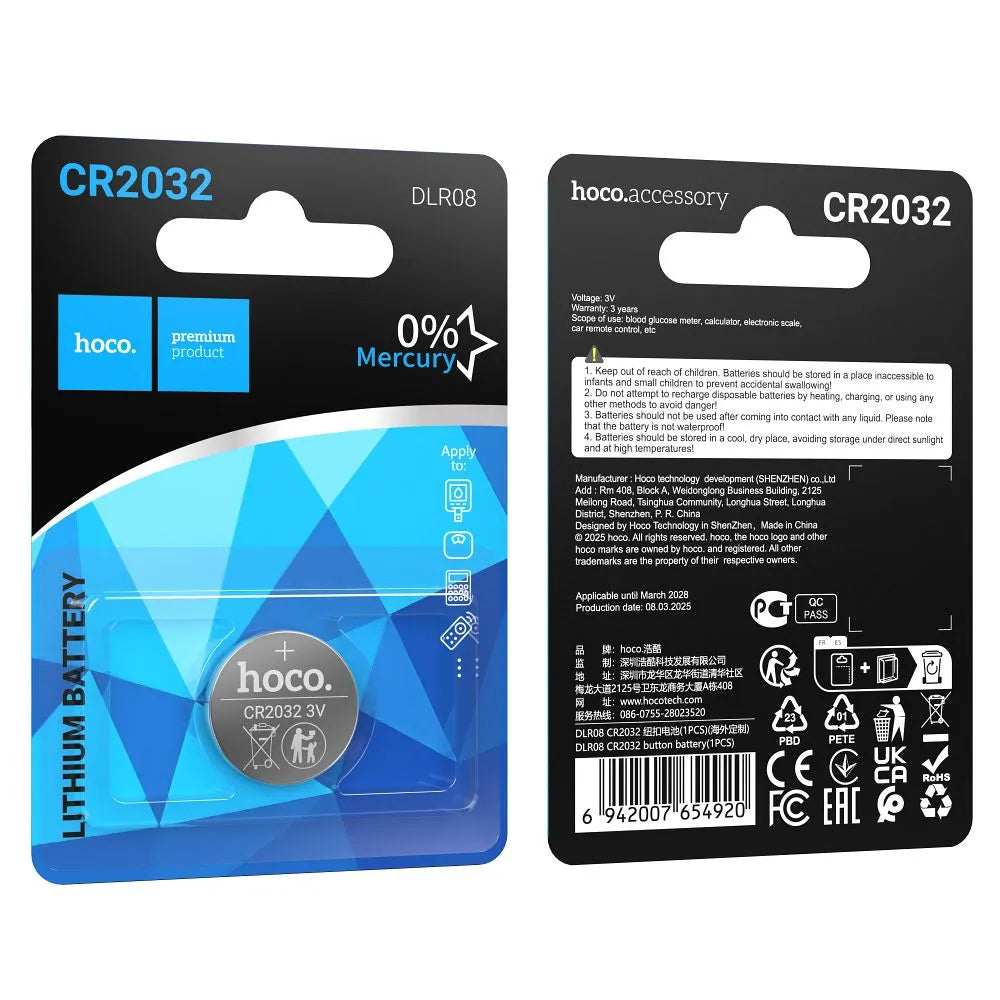 HOCO DLR08 Battery, CR2032