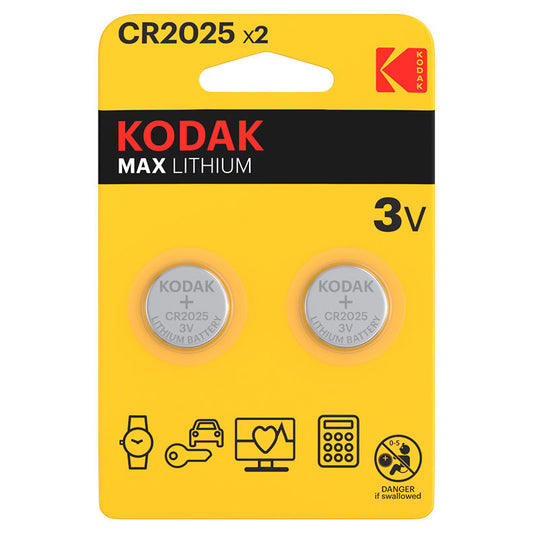 Kodak Max Battery, CR2025, Set of 2 pieces
