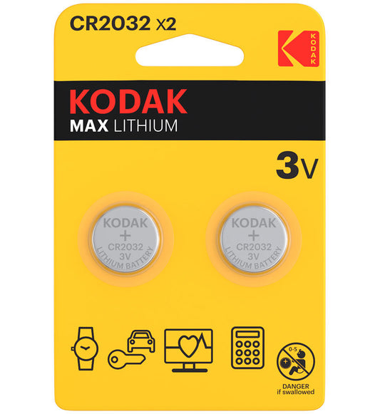 Kodak Max Battery, CR2032, Set of 2 pieces