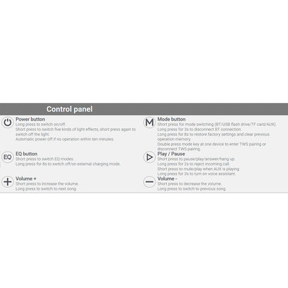 Acefast K5 Pro Bluetooth Speaker, 100W, RGB, Waterproof, Black