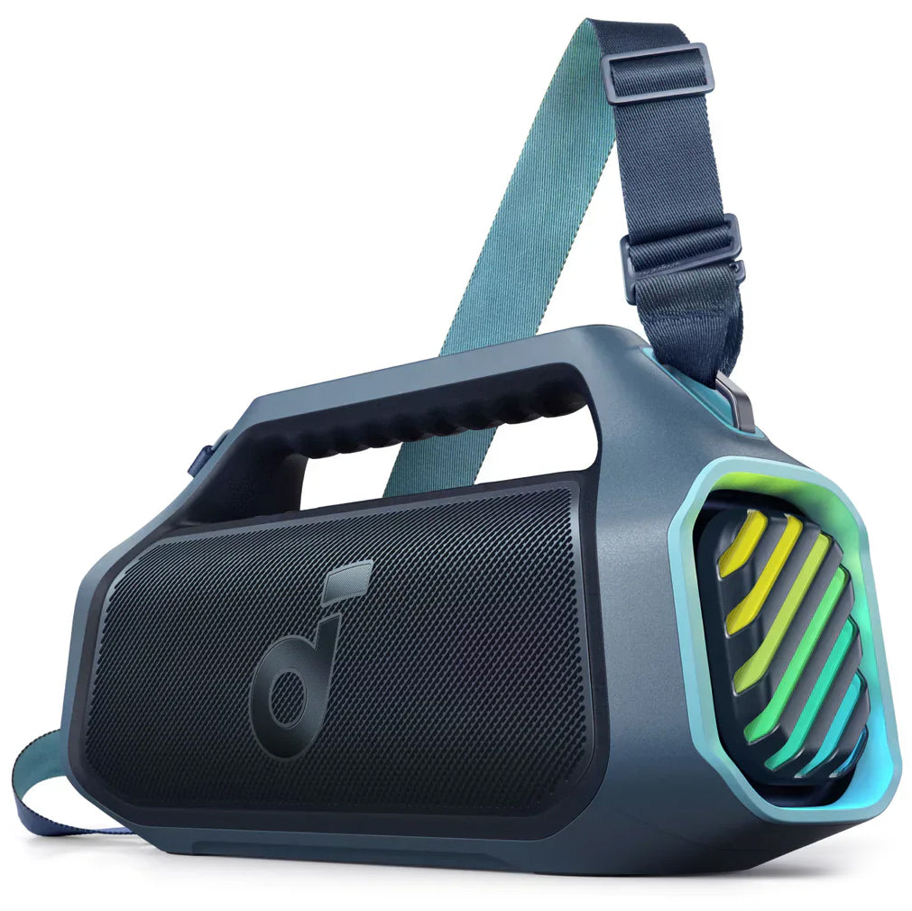 Anker SoundCore Boom 2 Plus Portable Bluetooth Speaker, 140W, TWS, RGB, Waterproof, Blue A3134031
