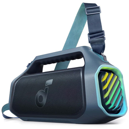 Anker SoundCore Boom 2 Plus Portable Bluetooth Speaker, 140W, TWS, RGB, Waterproof, Blue A3134031