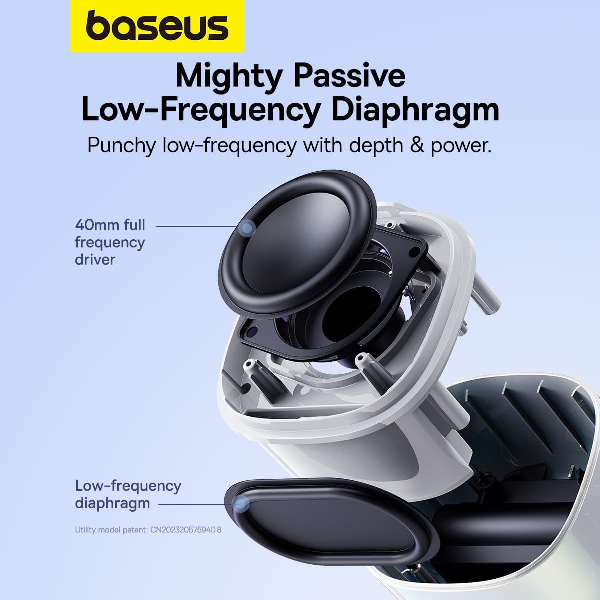 Bluetooth Speaker Baseus AeQur V2, White A20050500211-00