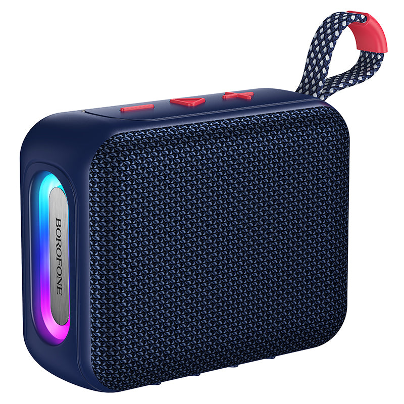Borofone BR106 Felicitous Portable Bluetooth Speaker, 8W, TWS, RGB, Navy Blue