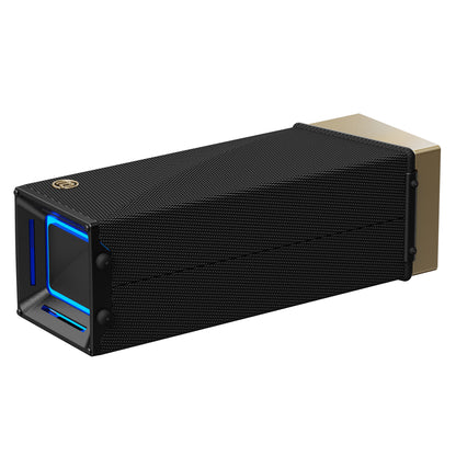 Bugani Brief TT Portable Bluetooth Speaker, 60W, RGB, Waterproof, Black Gold