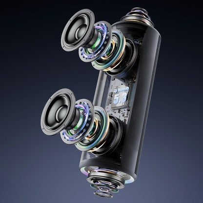 Dudao Y21 Portable Bluetooth Speaker, 2 x 5W, TWS, RGB, Black