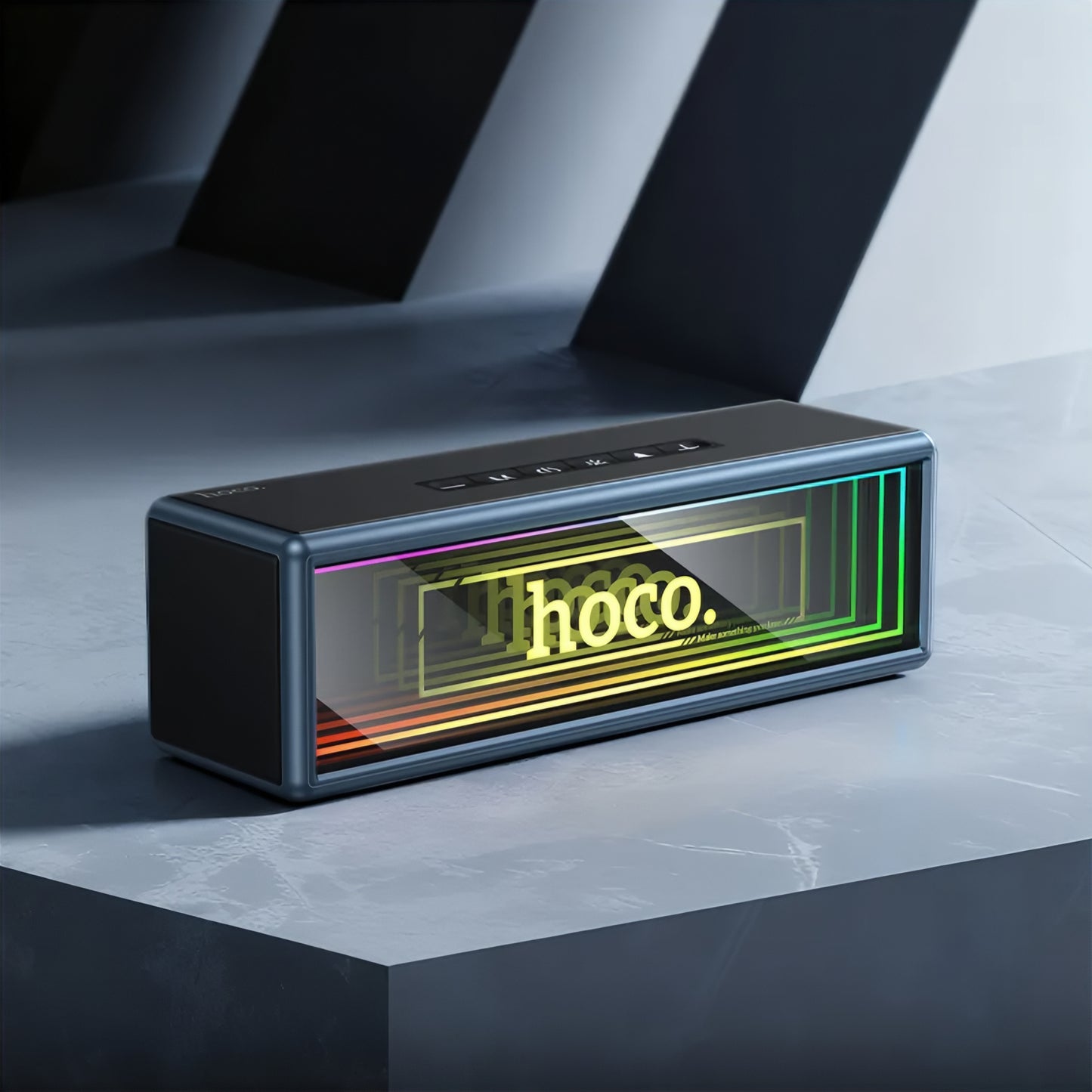 HOCO HC40 Portable Bluetooth Speaker, 2 x 10W, TWS, RGB, Black