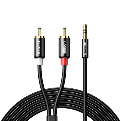3.5mm Audio Cable - 2 x RCA UGREEN AV116, 1m, Black