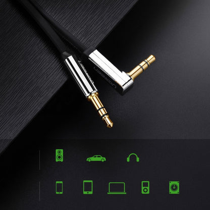 UGREEN AV119 Angled 3.5mm - 3.5mm Audio Cable, 2m, Black